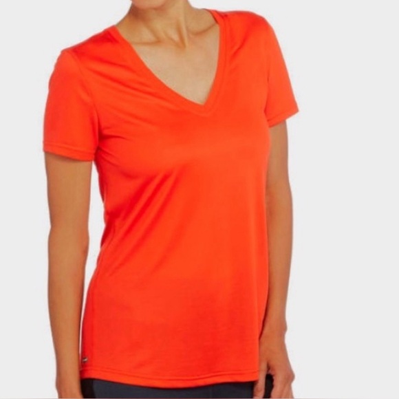 NWT DANSKIN NOW Neon V-Neck Semi-Fitted Performance Tee XS - Picture 6 of 6